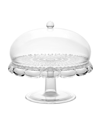 Platou cu picior si dom, transparent, Vanity - GUZZINI